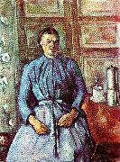 Paul Cezanne kvinna med kaffekanna oil painting reproduction